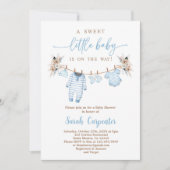 Jongen Baby Kleding Baby shower Kaart (Voorkant)