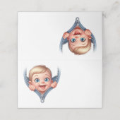 Jongen Baby Peeking uit Baby shower (Buitenkant ongevouwen)