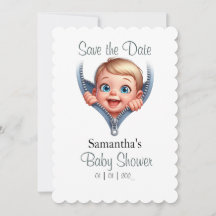 Jongen Baby Peeking uit Baby shower Thema