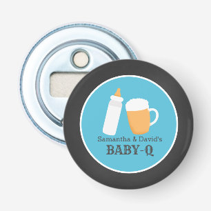 Jongen Baby Q-koppels bier Baby shower Button Flesopener
