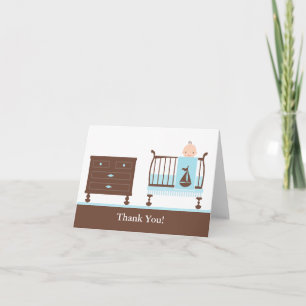 Jongen Baby shower bedankt