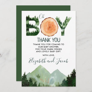 Jongen Baby shower bedankt