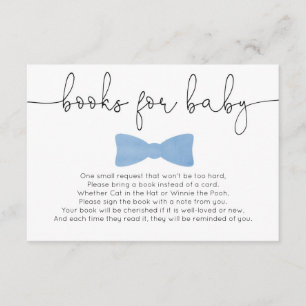Jongen baby shower blauw stropdas voor baby informatiekaartje