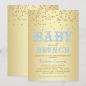 Jongen Baby shower Brunch Uitnodigingen (Voorkant / Achterkant)