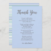 Jongen Baby shower gedicht Bedankkaart (Voorkant / Achterkant)