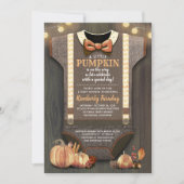 Jongen Baby shower Herfst Pumpkin Rustic Burlap Wo Kaart (Voorkant)