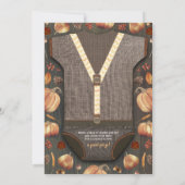 Jongen Baby shower Herfst Pumpkin Rustic Burlap Wo Kaart (Achterkant)
