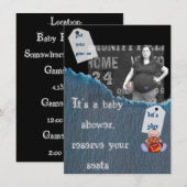 Jongen-baby shower kaart (Voorkant / Achterkant)