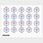 Jongen Baby shower Nautical Classic Round Sticker (Vel)