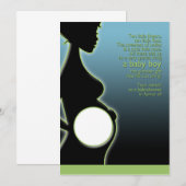 Jongen baby shower nodigen uit kaart (Voorkant / Achterkant)