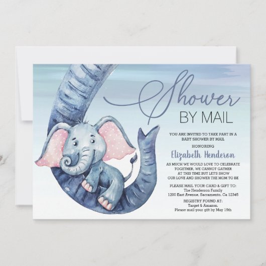 Jongen Baby shower per post Kaart (Voorkant)