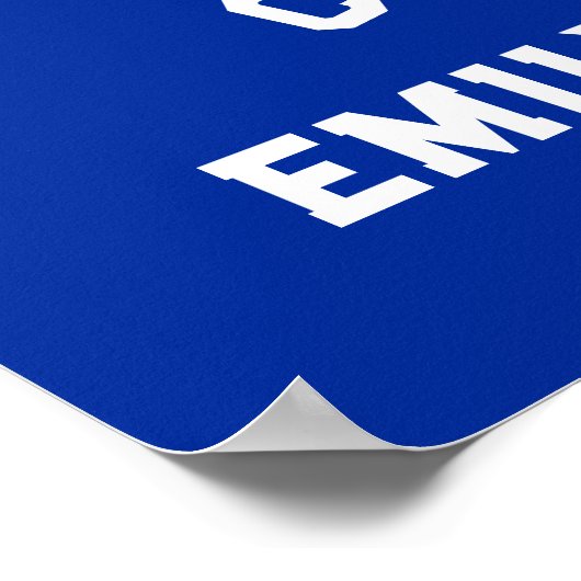 Jongen Baby shower Poster (Hoek)