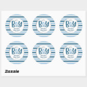Jongen Baby shower Ronde Sticker (Vel)