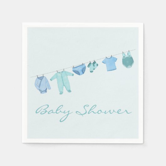 Jongen Baby shower Servet (Voorkant)