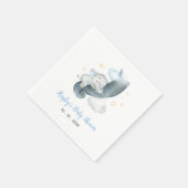 Jongen Baby shower servetten (Blue Sleeping Elepha (Hoek)