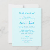 Jongen Baby shower Teddy met ballonuitnodiging Kaart (Achterkant)