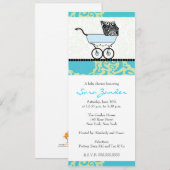 Jongen Baby shower Uitnodiging - Baby (Voorkant / Achterkant)