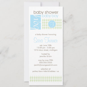Jongen Baby shower Uitnodiging - Trendy