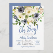 Jongen baby Shower-uitvindingen, oh jongen Kaart (Voorkant / Achterkant)