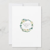 Jongen Baby shower Waterverf Blauwe roze Floral Kaart (Achterkant)