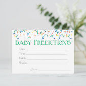 Jongen Baby Sprinkle Baby Prediced Game Informatiekaartje (Staand voorkant)