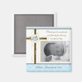 Jongen Baptism/Christening Favor - Foto Magnet Magneet (Voorkant / Achterkant)