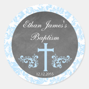 Jongen Baptism Favor Stickers Labels