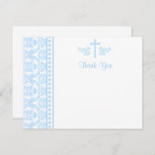 Jongen Baptisme Flat Dank je kaarten (Voorkant / Achterkant)