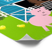 Jongen Barnyard Farm Animals Birthday Banner Poster (Hoek)