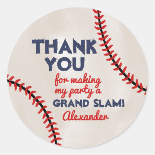 Jongen Baseball Birthday Party Sticker