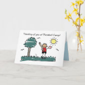 Jongen Baseball Camp Stick Kaart (Gele Bloem)