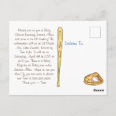 Jongen Baseball Threated Baby shower Briefkaart (Achterkant)