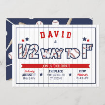 Jongen Baseball Uitnodiging 1/2