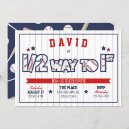 Jongen Baseball Uitnodiging 1/2