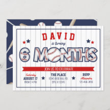 Jongen Baseball Uitnodiging 1/2