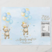 Jongen Beer Baby shower Chip Bag Wrapper Flyer (Voorkant)