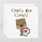 Jongen Beer Dol op Cacao Vakantie Feestdagenkaart (Voorkant / Achterkant)