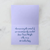 Jongen Birth Announcement Aankondiging (Binnen)