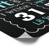 Jongen Birthday-bordbord met poster banner (Hoek)