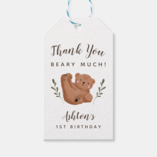 Jongen Birthday Dank je wel. Cadeaulabel