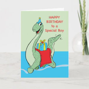 Jongen, Birthday Dinosaur Kaart