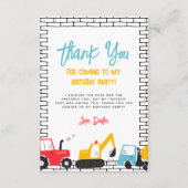 Jongen Birthday Party Bedankkaart (Voorkant)