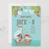 Jongen Birthday - Pirate Invitation Kaart (Voorkant)