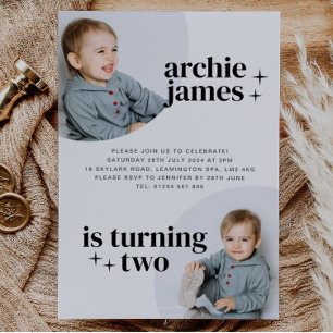 Jongen Birthday Uitnodiging met Arches
