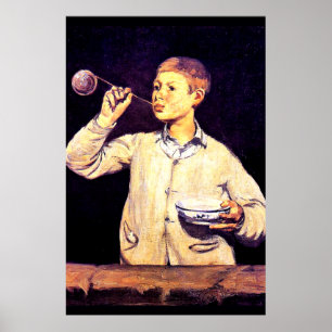 Jongen blaasjes, schilderij van Edouard Manet Poster