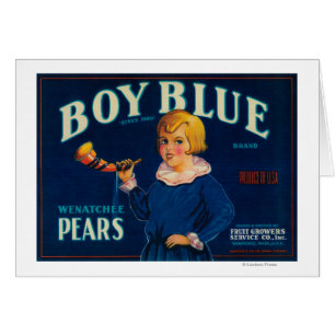 Jongen Blue Pear-etiket