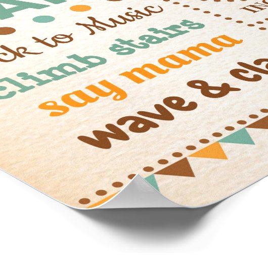 Jongen Bos Verjaardag Geboorte Statistieken 1e Ver Poster (Hoek)