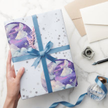 Jongen boven de maan moderne baby shower