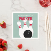 Jongen Bowling Verjaardagsfeestje Servet (Insitu)