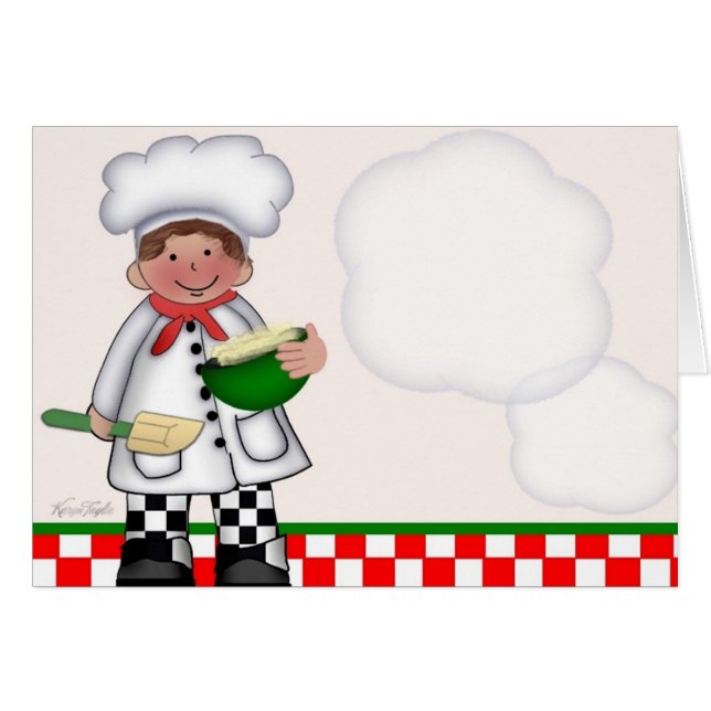 Jongen Chef Card (Voorkant Horizontaal)